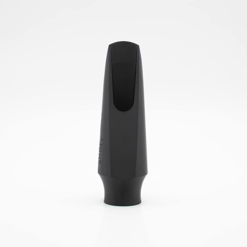 Syos Tenor Saxophone Mouthpiece Smoky Model, 8 Tip Opening, Anthracite Gray - Warm Dark Sound, Wide Full Tone, Low Rollover Baffle, Easy Response, Perfect for Jazz & Soul, Made in France