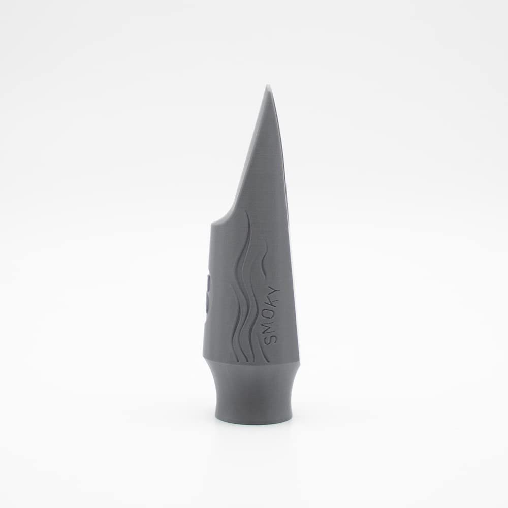 Syos Tenor Saxophone Mouthpiece Smoky Model, 8 Tip Opening, Anthracite Gray - Warm Dark Sound, Wide Full Tone, Low Rollover Baffle, Easy Response, Perfect for Jazz & Soul, Made in France