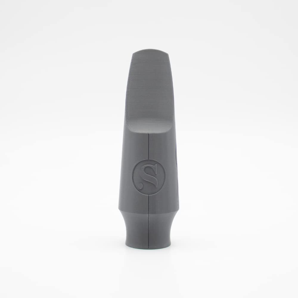 Syos Tenor Saxophone Mouthpiece Smoky Model, 8 Tip Opening, Anthracite Gray - Warm Dark Sound, Wide Full Tone, Low Rollover Baffle, Easy Response, Perfect for Jazz & Soul, Made in France