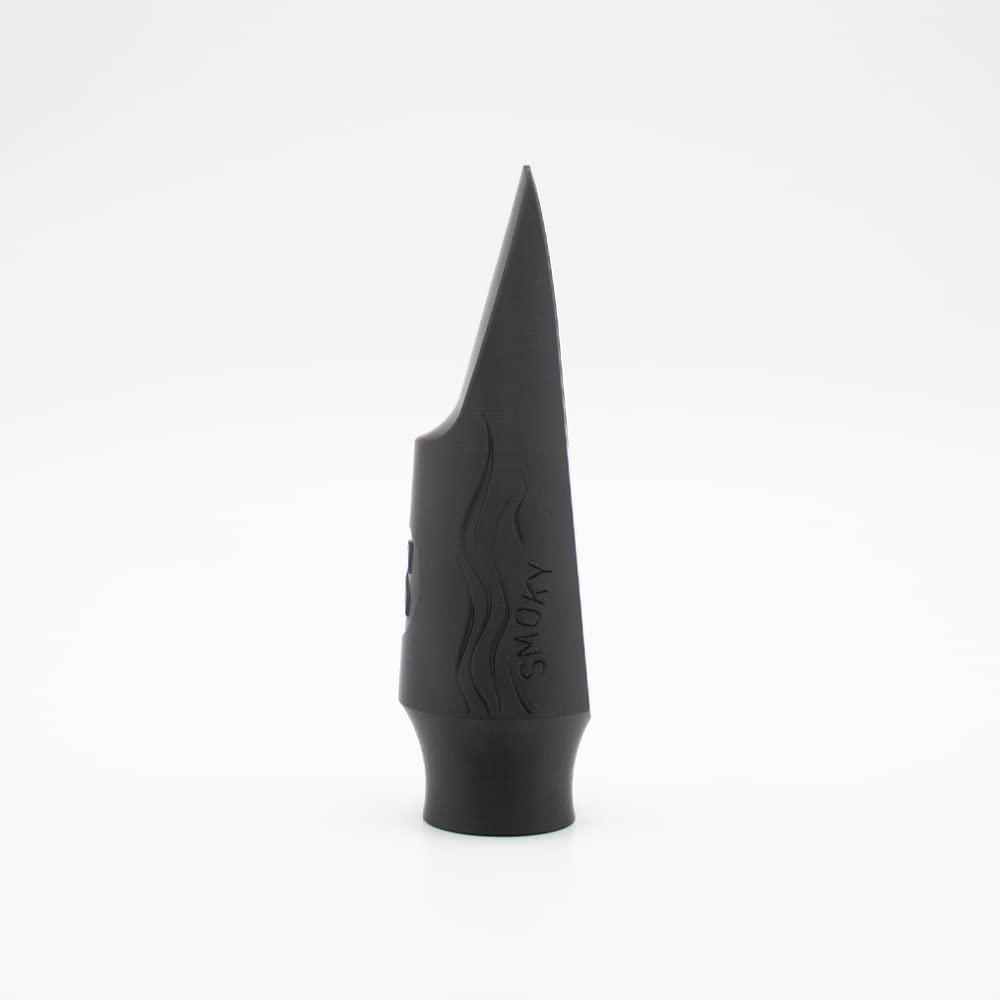 Syos Tenor Saxophone Mouthpiece Smoky Model, 8 Tip Opening, Anthracite Gray - Warm Dark Sound, Wide Full Tone, Low Rollover Baffle, Easy Response, Perfect for Jazz & Soul, Made in France