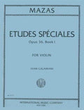Mazas Jacques Fereol Etudes Speciales, Op. 36, Book 1 Violin solo by Ivan Galamain International