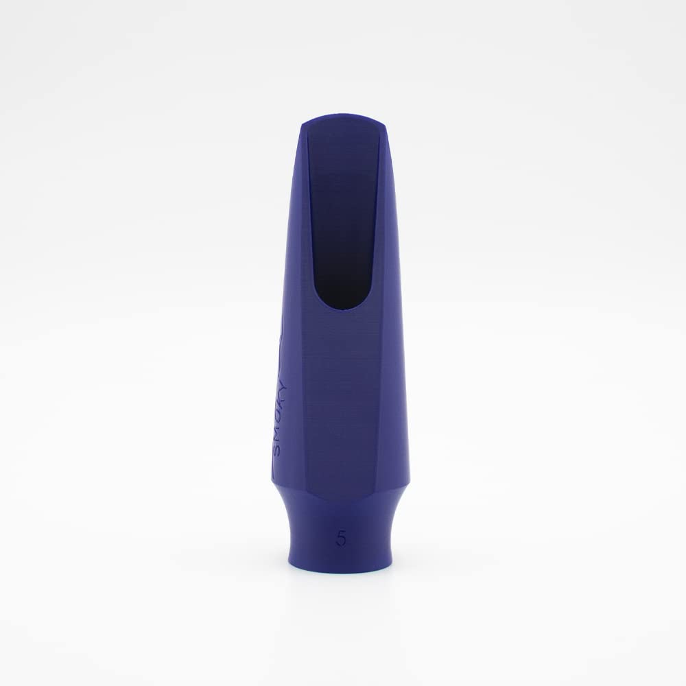 Syos Tenor Saxophone Mouthpiece Smoky Model, 8 Tip Opening, Anthracite Gray - Warm Dark Sound, Wide Full Tone, Low Rollover Baffle, Easy Response, Perfect for Jazz & Soul, Made in France