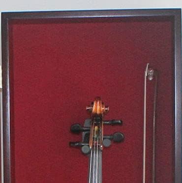 Violin Display Case Violin Case Hanger Stand 33" Height Mahogany Finish Frame fits Ukulele Fiddle Also