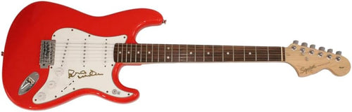 Brian Wilson Signed Autograph Full Size Red Electric Guitar A with Beckett Authentication BAS COA - The Beach Boys with Mike Love and Al Jardine - Surfin' Safari Surfin' U.S.A. Surfer Girl Little Deuce Coupe Shut Down Volume 2 All Summer Long The Beach Bo