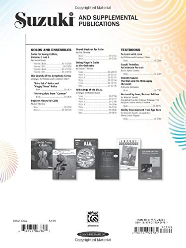 Suzuki Cello School, Vol 4: Cello Part