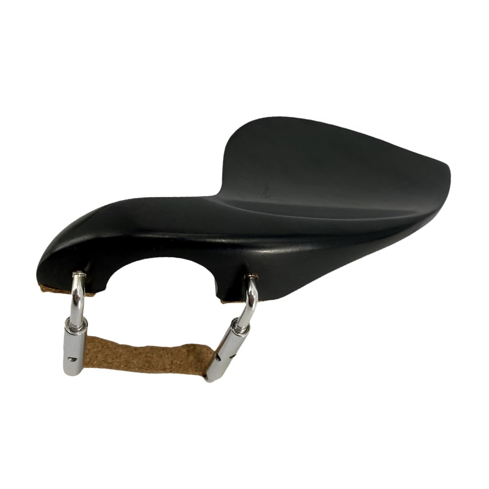 Violin Chinrest 4/4 Full size wood Chin Rest Clamp Fiddle Violin Standard Bracket, Hypoallergenic Wood Rest,Surface Smooth (black2)