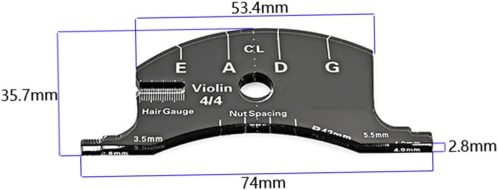 Practical Violin Bridge Measuring Tool Durable Violin Fingerboard Template for Accurate String Spacing and Positioning Essential Accessory