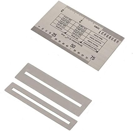 Guitar String Gauge, Precision String Action Ruler Set, Fret Protectors for Guitarists, Bass Players, DIY Repairs, Music Lessons, Instrument Setup
