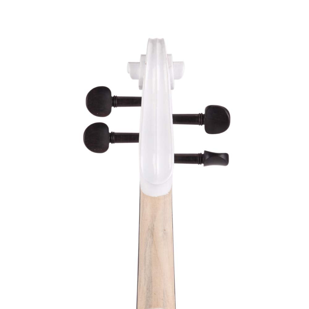 Ktaxon Acoustic Electric Violin, 4/4 Violin with EQ preamp and Ebony Accessories, Full-size Violin with AUX Cable, Shoulder Rest, Rosin, Extra String and Cleaning Cloth (Black)