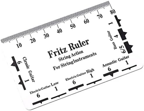 Alnicov Guitar String Action Gauge Ruler String Pitch Ruler Card Luthier Tool for String Instruments