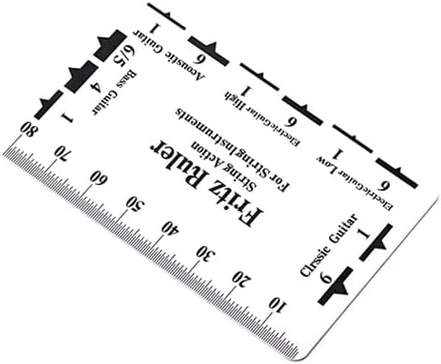 Alnicov Guitar String Action Gauge Ruler String Pitch Ruler Card Luthier Tool for String Instruments