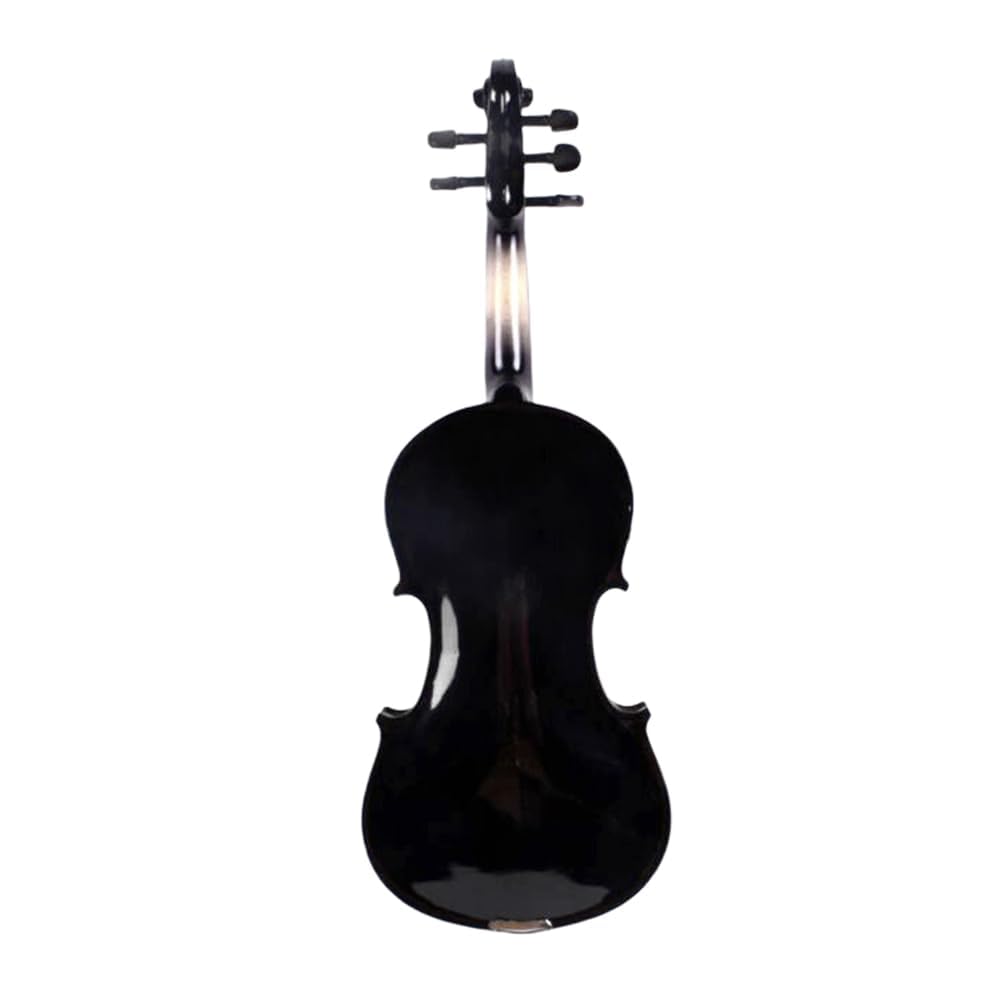 Vetimobato 16 Inch 5-String Electric Viola - FCGDA Tuning Electric Acoustic Viola for Students, Adults, Professional - Handmade Maple & Spruce Body with Ebony Fittings, Case, Bow (Black)