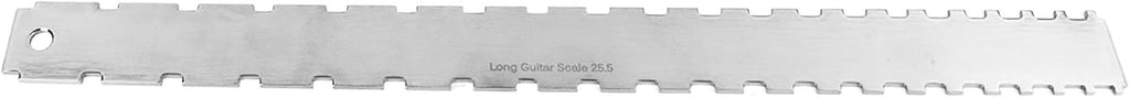 Guitar Ruler Set with String Action Gauge, Stainless Steel Neck Notched Straight Edge, 2-Piece Kit for Musicians
