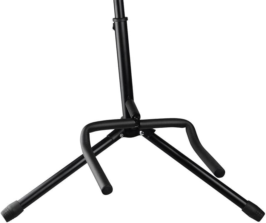 Adjustable Cello & Guitar Stand with Bow Holder - Lightweight, Foldable, Sturdy Steel Design for Acoustic/Electric Instruments