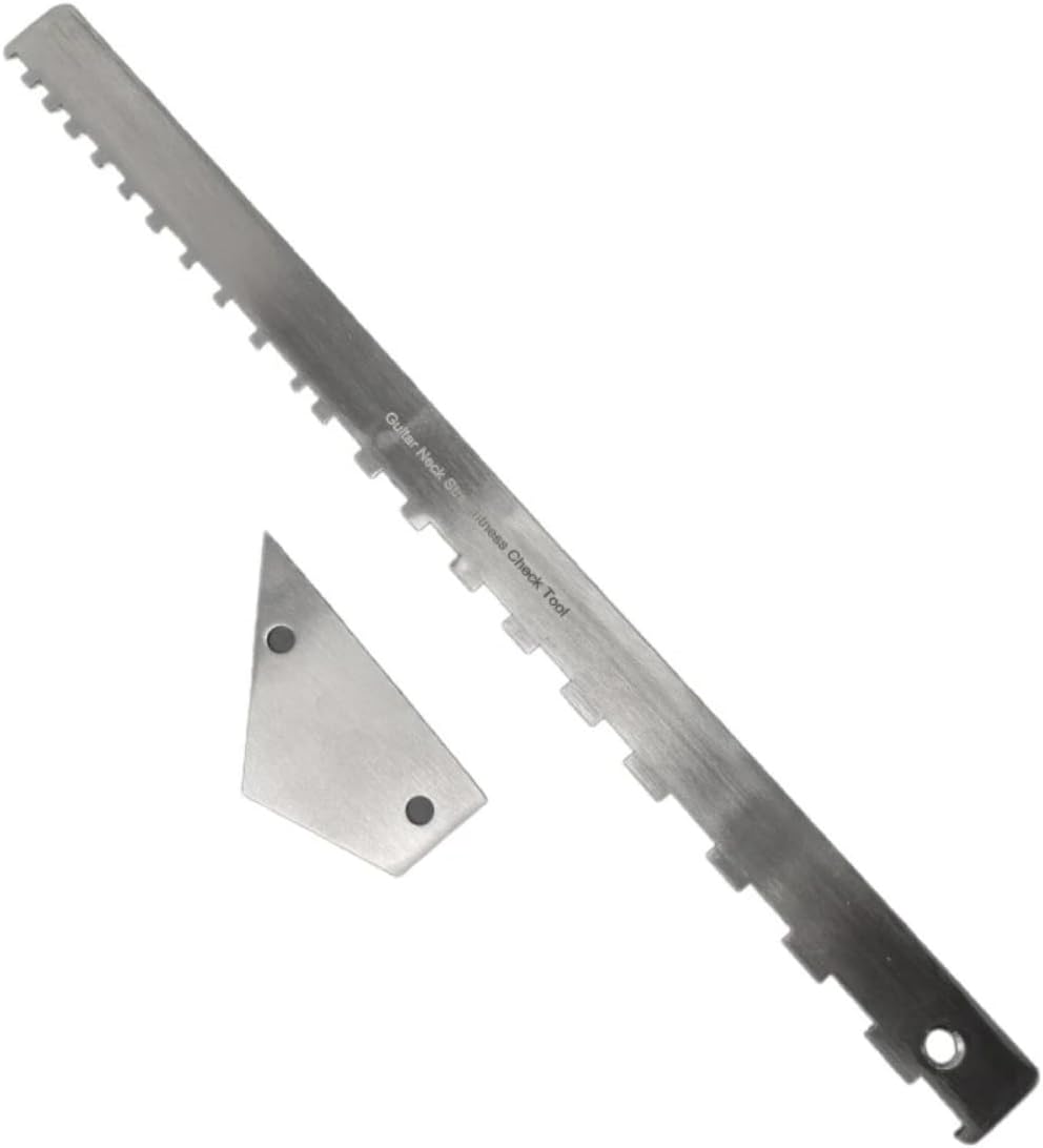 Guitar Neck Notched Straight Edge, String Action Gauge Ruler, Luthiers Tool Kit, for Guitar Fretboard and Frets (02)