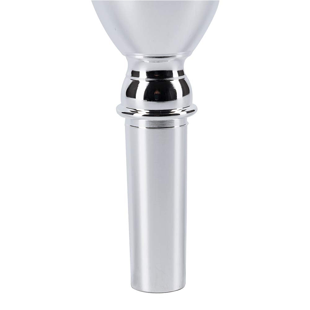 EASTROCK Trombone Mouthpiece,Silver Plated Trombone Mouthpiece Large Shank 4AL, Trombone Instrument Accessories Vacuum Packed
