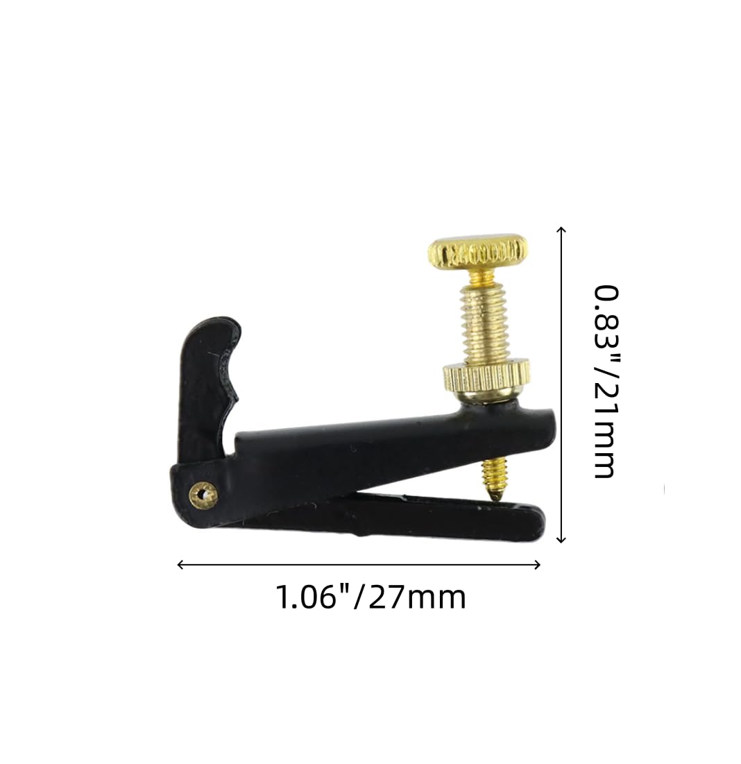 4Pcs Cello Fine Tuners for 3/4 4/4 Cello String Adjusting (Black)