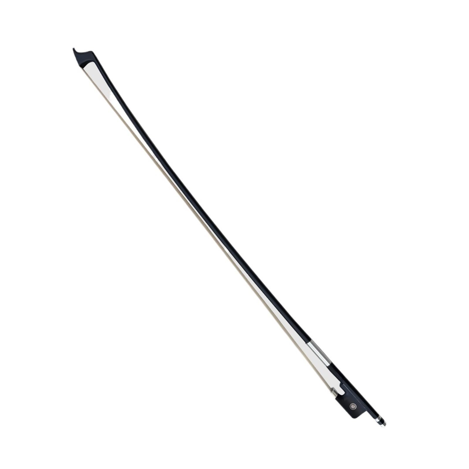 1PCS Advanced Strong Black Carbon Fiber Cello Bow White Horse Hair Fit 4/4 3/4 1/2 1/4 Cello Electric Cello Parts Accessories(1-2Cello Bow)
