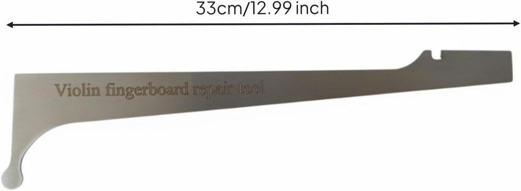 Violin Fingerboard Repair Tool Lightweight 4/4 Violin Fingerboard Ruler Stainless Steel Instrument Setup Gauge for Luthiers, Engraved