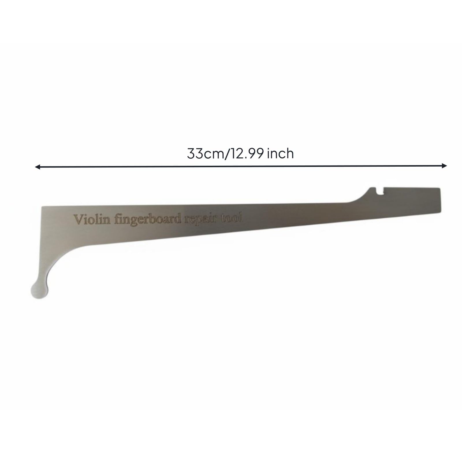 Baoblaze Violin Fingerboard Ruler Setup Gauge Measuring Template For Curvature And Height Verification Metal Accessory For Adjustment And Consistent, Non-engraved