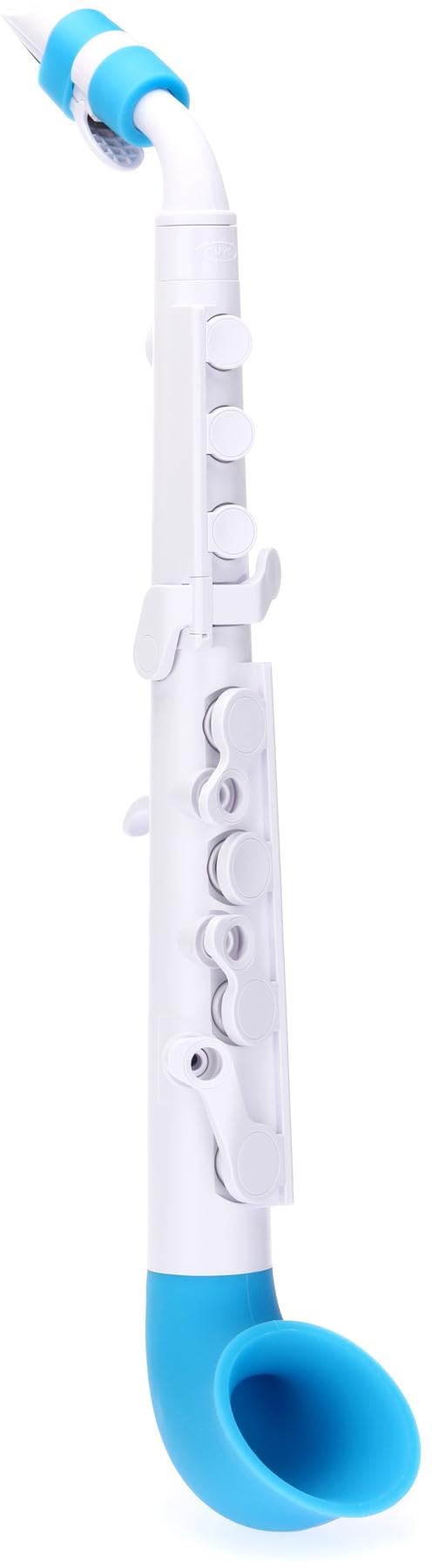 Nuvo jSax Beginner Saxophone, White/Blue (Black/Blue)