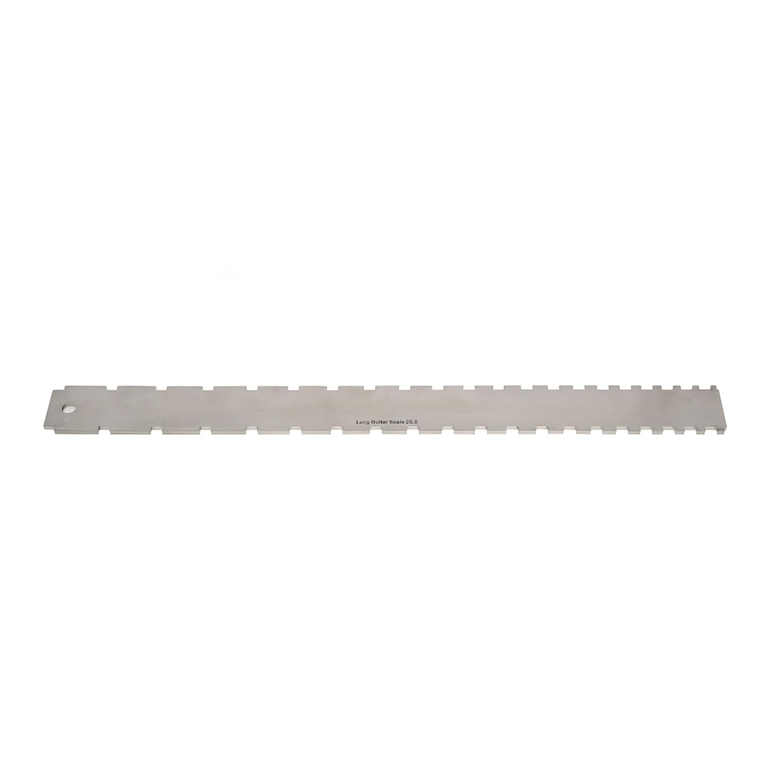 Guitar Neck Notched Straight Edge Ruler and String Action Height Gauge Set, Stainless Steel Fretboard Leveling Tool with Dual Scale for Fender 25.5" and 24.75", for Luthiers and