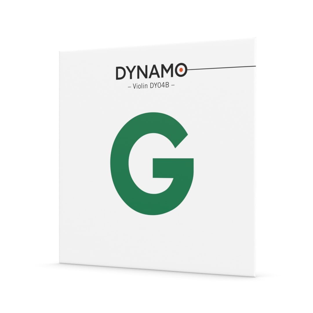 Thomastik Infeld Dynamo String Set for Violin - Synthetic Core and Carbon Steel Vibrating Violin Strings - Professional Strings - DY100 - 12.8 Inches