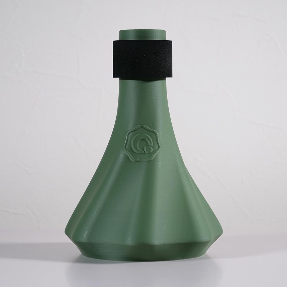 Trombone Practice Mute – Ultra-Quiet, Lightweight 3-in-1 Capsule (Silencer, Blowing, Tone) – Tenor Trombone – QooMute (Midnight - Gray)