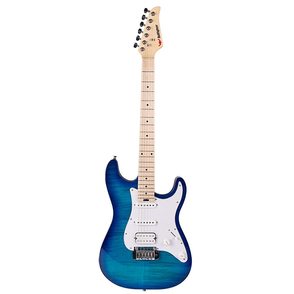 Professional Performance Rock Roll Rock Beginners Practice Electronic Guitar Set Roll Blues Heavy Metal Popular Music Electric Guitar with Big Bag Guitar Polishing Cloth Picks Orange (Orange)
