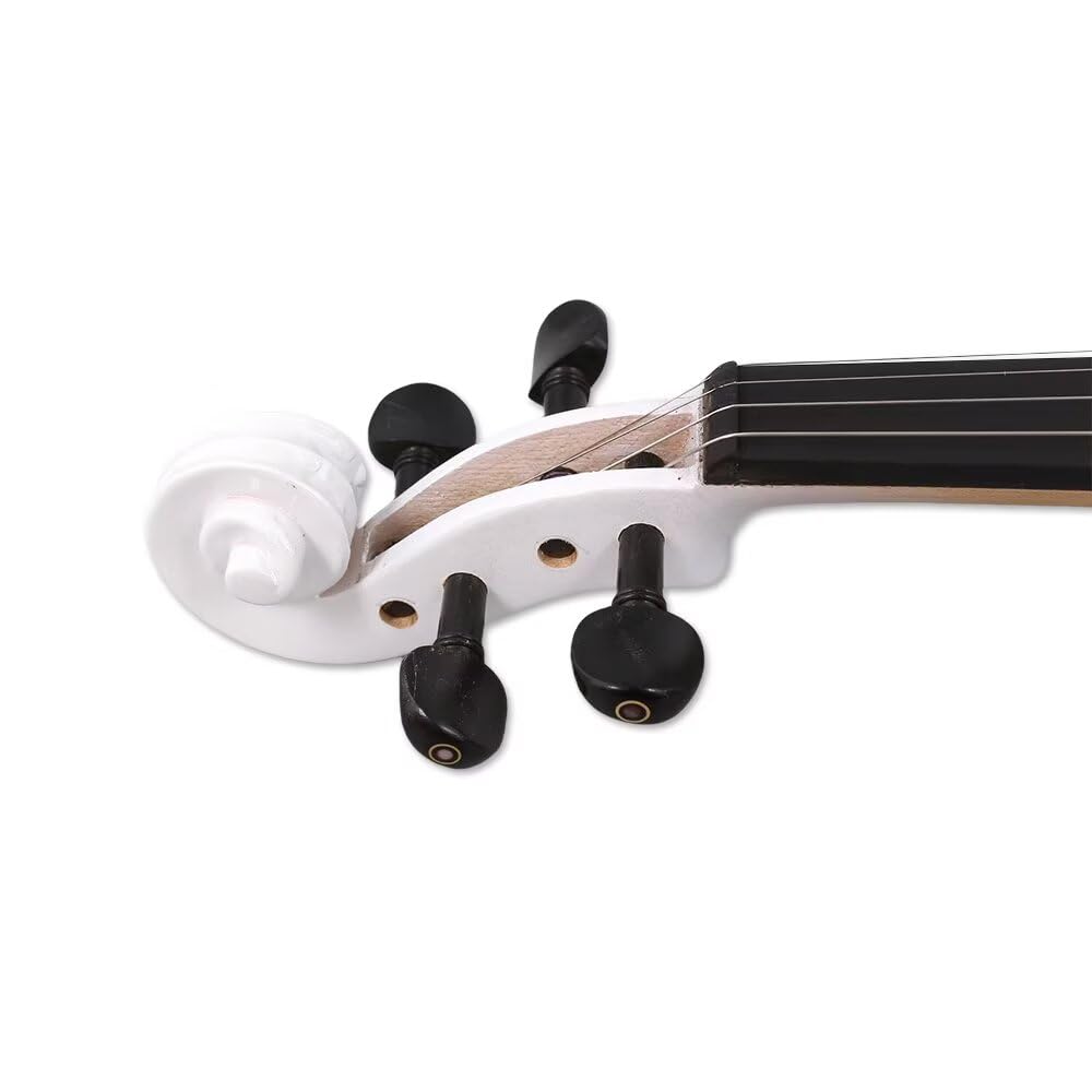 Vetimobato 16 Inch Silent Electric Viola Set- Solidwood Body with Ebony Fittings Metallic Coating Full Viola Set for Beginner Practice Professional Performance and Studio Recording (Blue, 4 String)