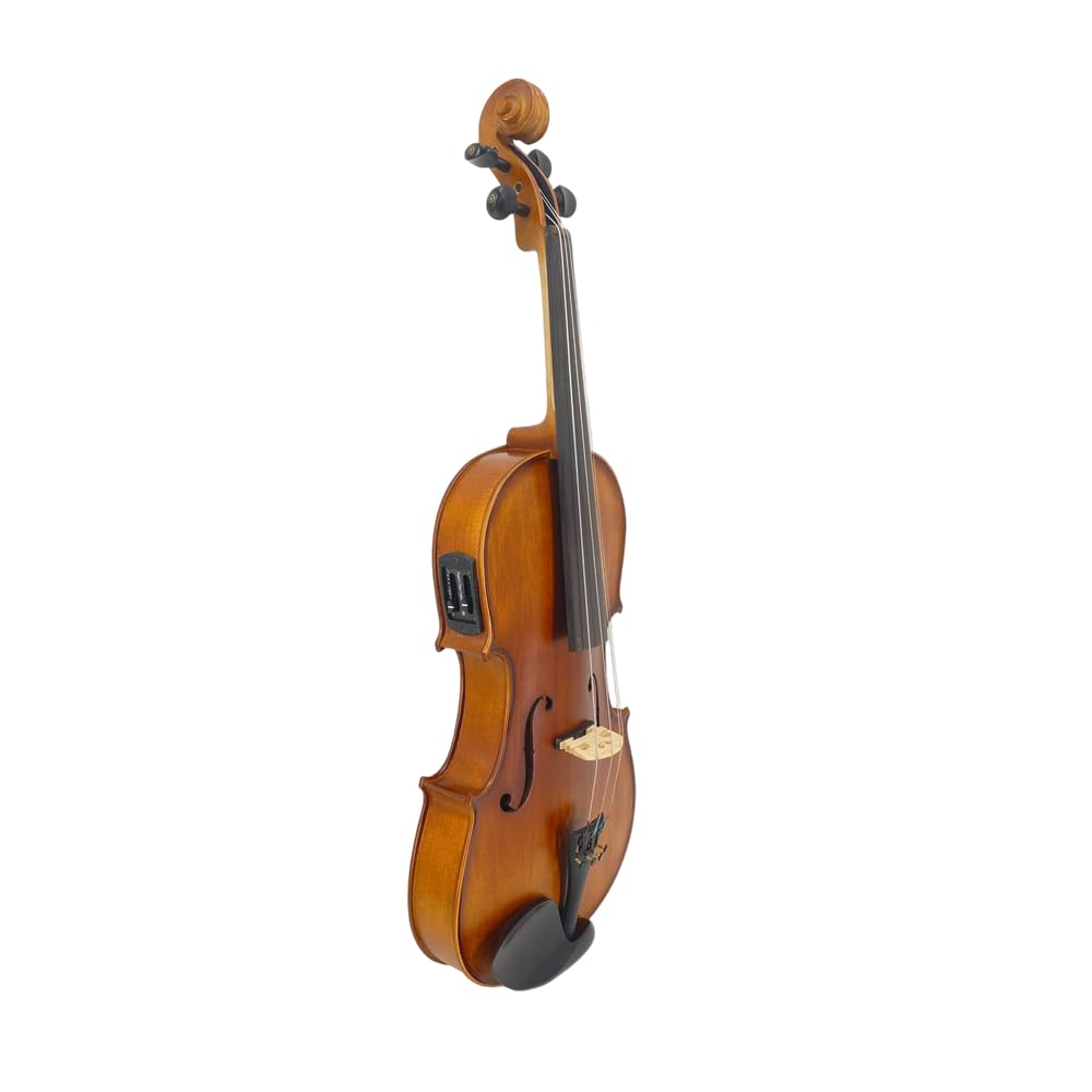 Vetimobato 16 inch 4-String Acoustic Electric Viola for Students, Adults, Professional Maple Spruce Ebony Fittings Handmade Solid Wood Electric Viola with Case, Bow