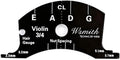 Alnicov Violin Bridges Repair Reference Tool Fingerboard Scraper Making Template Tool 3/4 Black