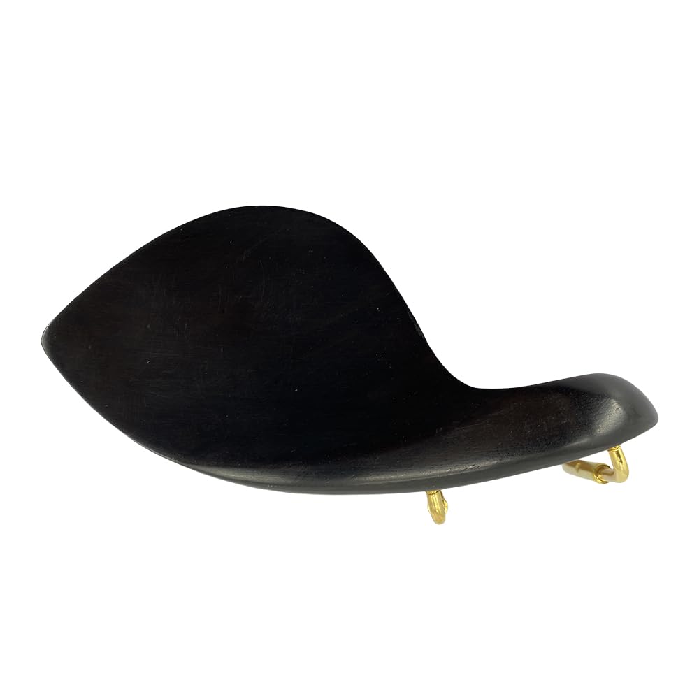 Violin Chinrest 4/4 Full size wood Chin Rest Clamp Fiddle Violin Standard Bracket, Hypoallergenic Wood Rest,Surface Smooth (black2)