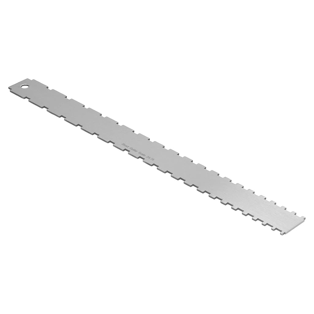 Guitar String Action Gauge, Notched Neck Ruler for String Pitch and Neck Straightness Measurement, Stainless Steel Guitar Tool Set with Clear Scales, Suitable for Electric and