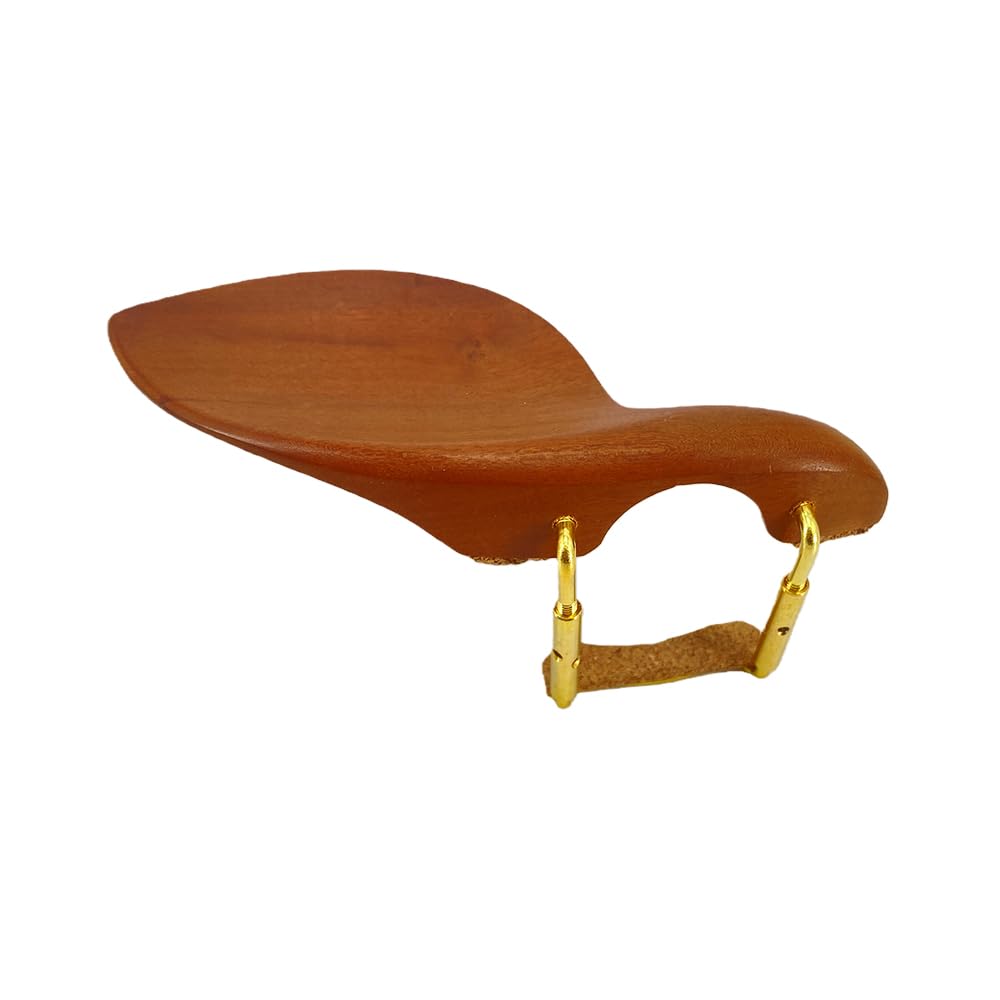 Violin Chinrest 4/4 Full size wood Chin Rest Clamp Fiddle Violin Standard Bracket, Hypoallergenic Wood Rest,Surface Smooth (black2)