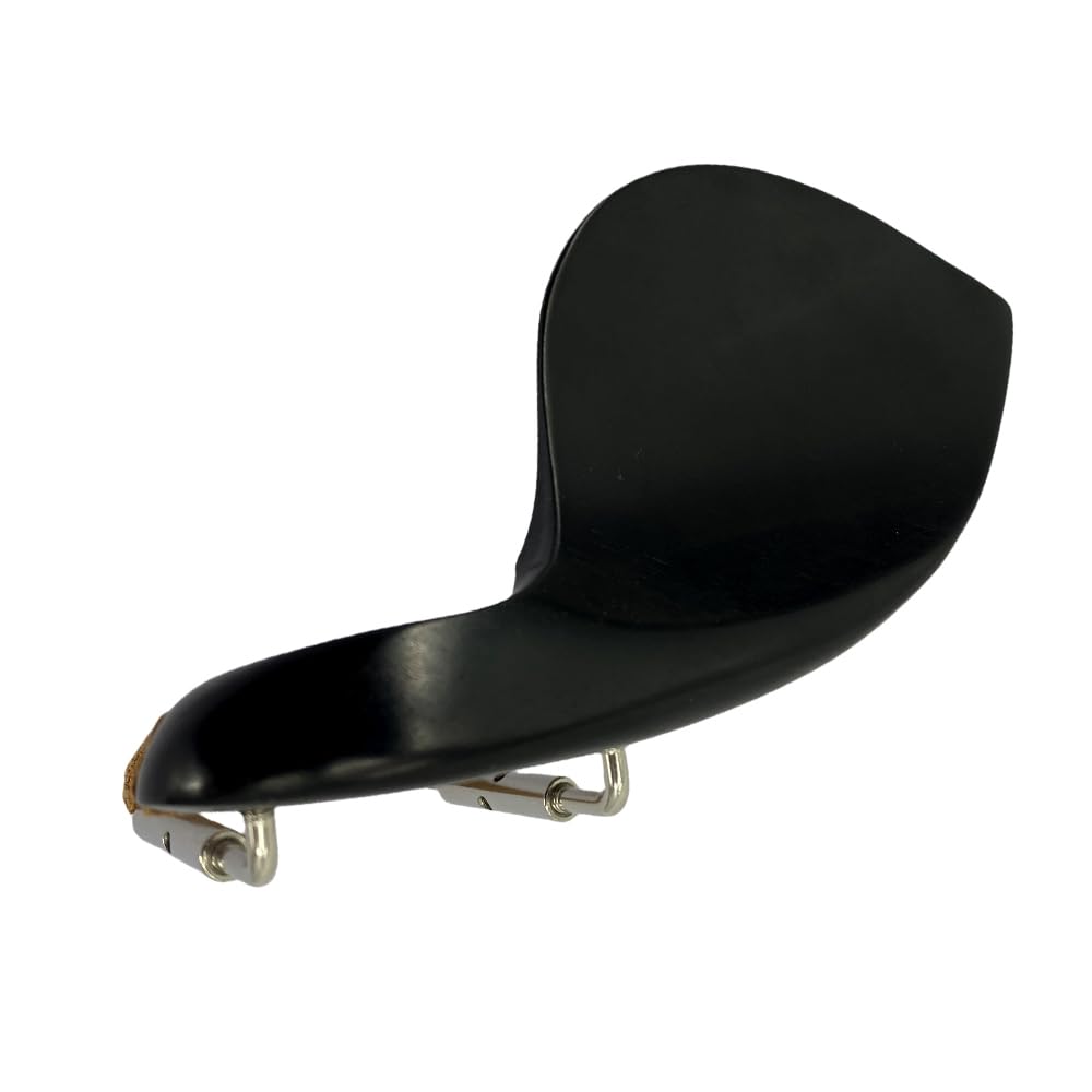 Violin Chinrest 4/4 Full size wood Chin Rest Clamp Fiddle Violin Standard Bracket, Hypoallergenic Wood Rest,Surface Smooth (black2)