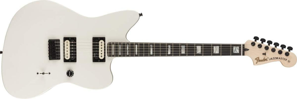 Fender Jim Roott V4 Jazzmaster Electric Guitar, Arctic White, Ebony Fingerboard
