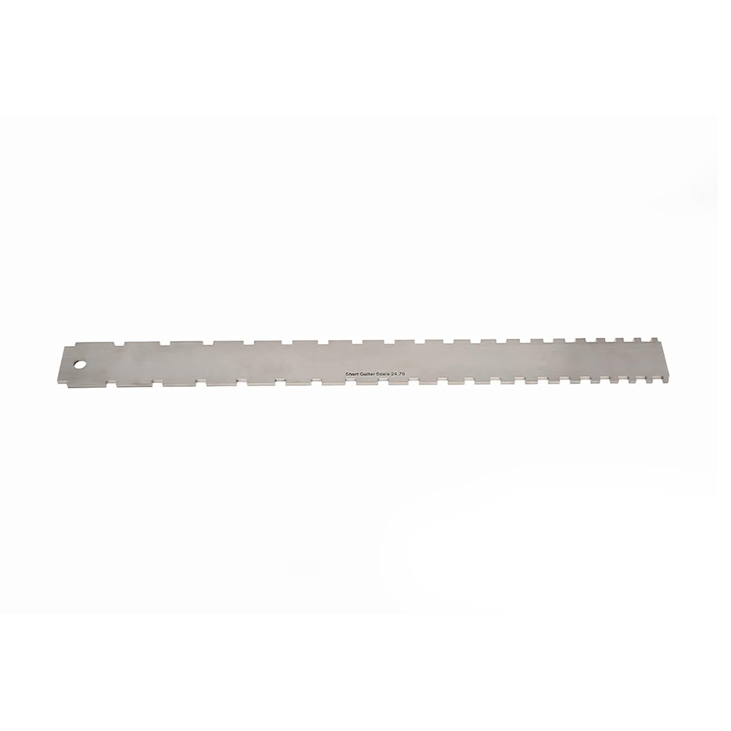 Guitar Neck Notched Straight Edge Ruler and String Action Height Gauge Set, Stainless Steel Fretboard Leveling Tool with Dual Scale for Fender 25.5" and 24.75", for Guitar S