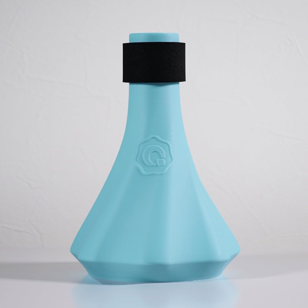 Trombone Practice Mute – Ultra-Quiet, Lightweight 3-in-1 Capsule (Silencer, Blowing, Tone) – Tenor Trombone – QooMute (Midnight - Gray)