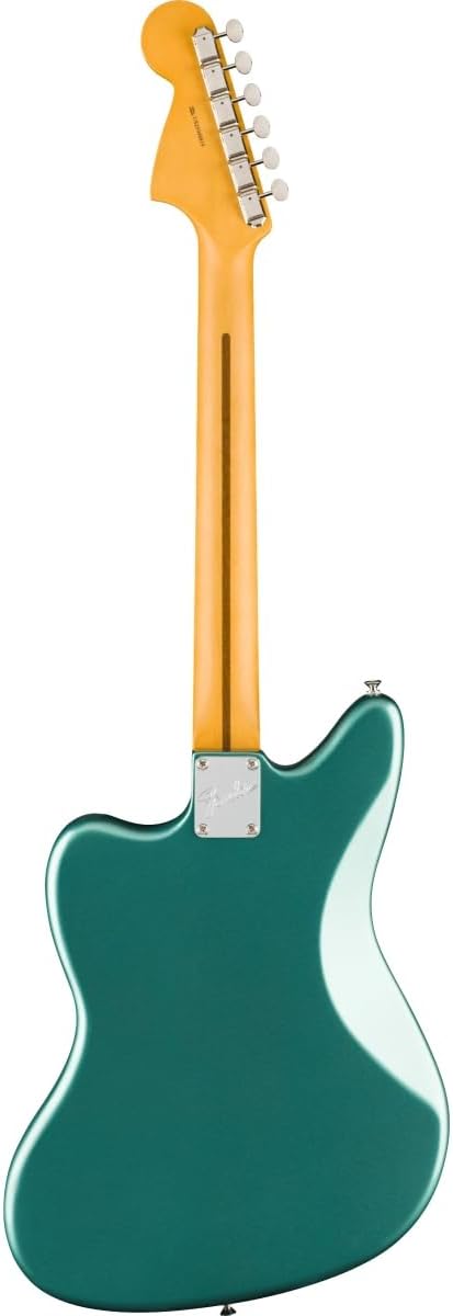 Fender American Professional Classic Jaguar Electric Guitar - Faded Sherwood Green Metallic | Alder Body, Coastline '65 Jaguar Pickups, Modern C Neck, 24 Scale, 22 Frets, Deluxe Gigbag Included