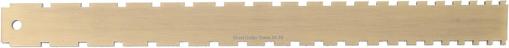 HEMOTON String Action Gauge Ruler for Guitar and Fretboard, Stainless Steel Brown Dual Ruler with String Protection and Convenient Use, for Guitar Players and Luthier Tools