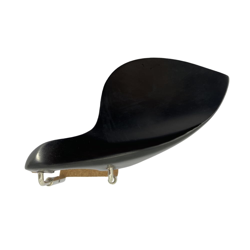 Violin Chinrest 4/4 Full size wood Chin Rest Clamp Fiddle Violin Standard Bracket, Hypoallergenic Wood Rest,Surface Smooth (black2)