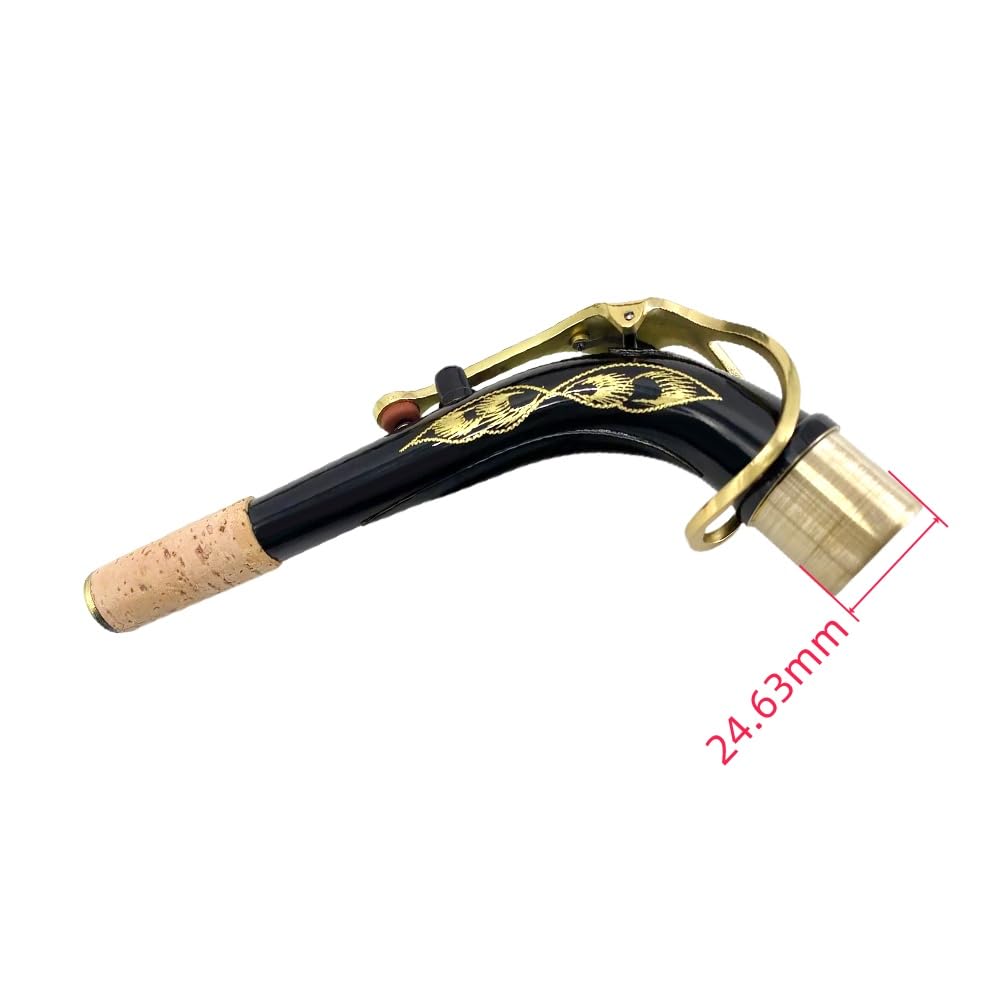 Eb Alto Saxophone Gold Lacquer Brass E-Flat Student Kit with Hard Carrying Case - Includes Mouthpiece, Reeds, Neck Strap and Gloves for School Band