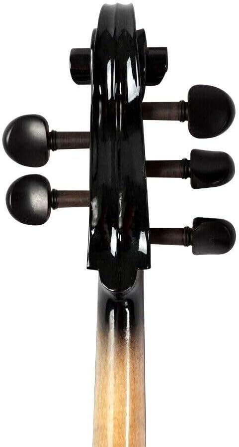 Yinfente Electric Cello 4/4 Full Size Solid Wood Ebony Fittings with Hard Bag Brizal Bow Aux Cable Cleaning Cloth (White)