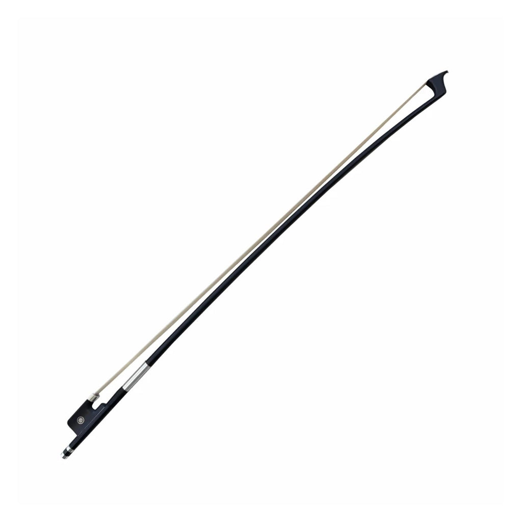 1PCS Advanced Strong Black Carbon Fiber Cello Bow White Horse Hair Fit 4/4 3/4 1/2 1/4 Cello Electric Cello Parts Accessories(1-2Cello Bow)