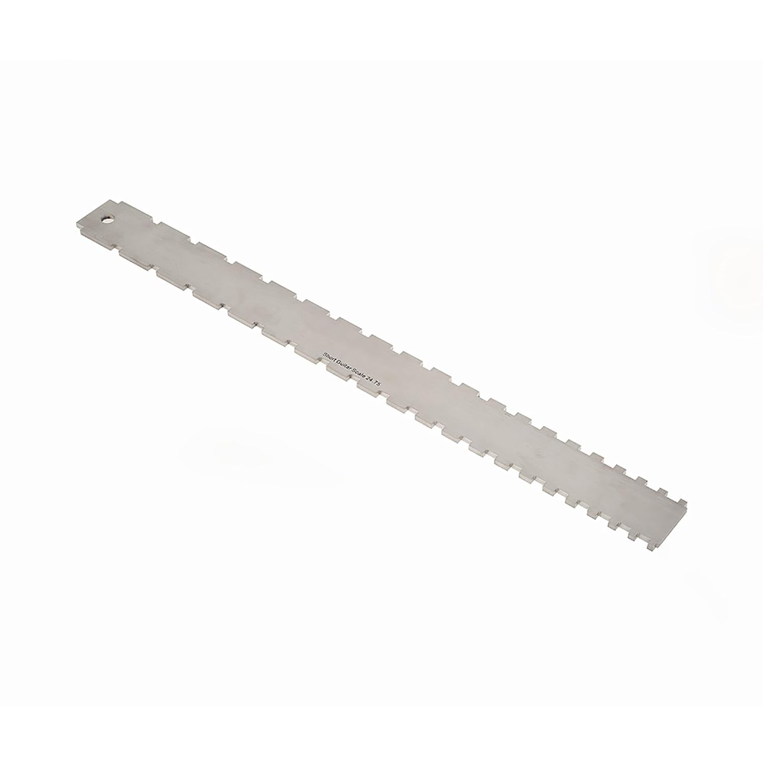 Guitar Neck Notched Straight Edge Ruler and String Action Height Gauge Set, Stainless Steel Fretboard Leveling Tool with Dual Scale for Fender 25.5" and 24.75", for Guitar Setup