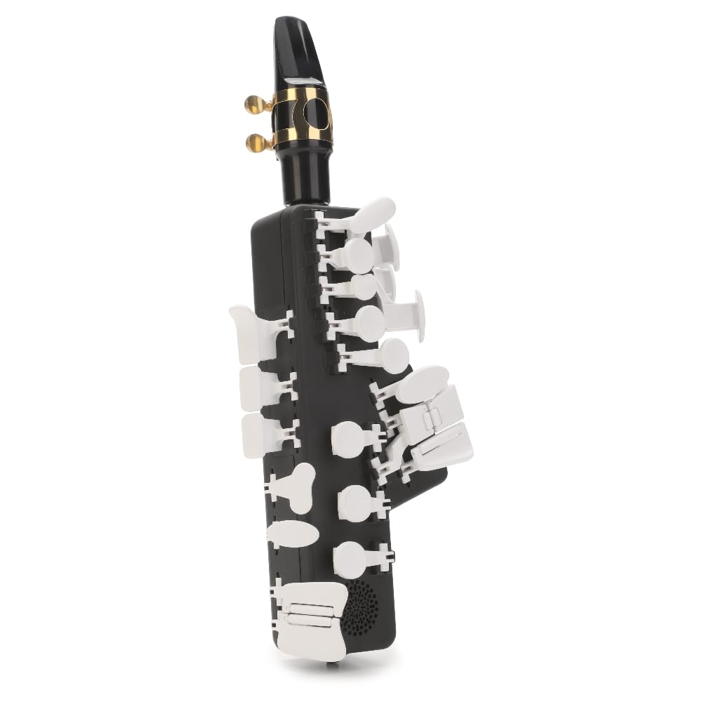 Travel Sax 2 (Black) – Compact Digital Saxophone for Silent Practice Anywhere | Lightweight Electronic Sax with Real Alto Mouthpiece, Built-in Speaker, Bluetooth MIDI/Audio, USB-C, 70+ Internal