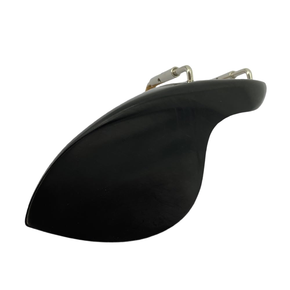 Violin Chinrest 4/4 Full size wood Chin Rest Clamp Fiddle Violin Standard Bracket, Hypoallergenic Wood Rest,Surface Smooth (black2)