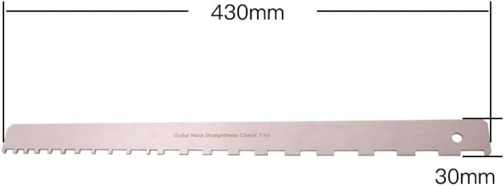 Guitar Neck Notched Straight Edge, String Action Gauge Ruler, Luthiers Tool Kit, for Guitar Fretboard and Frets (02)