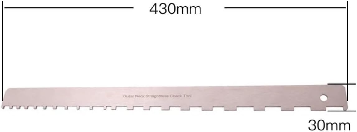 Guitar Neck Notched Straight Edge, String Action Gauge Ruler, Luthiers Tool Kit, for Guitar Fretboard and Frets (02)